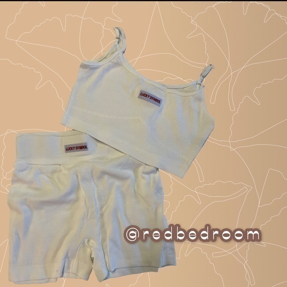 Pants - White 2 piece lounge set